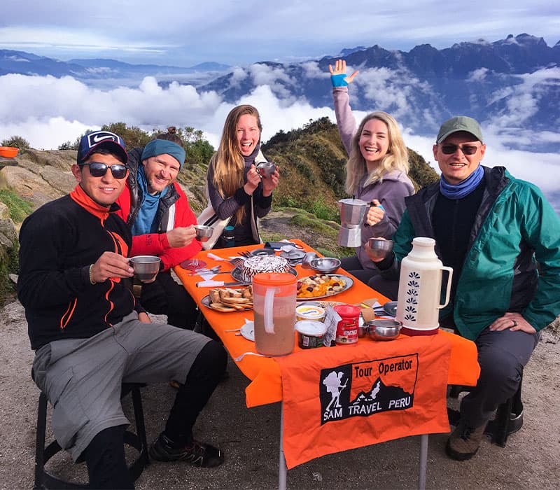 Como es la comida en el Camino Inca - sam travel peru
